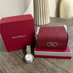 Salvatore Ferragamo Watch Silver with gold accents!!!